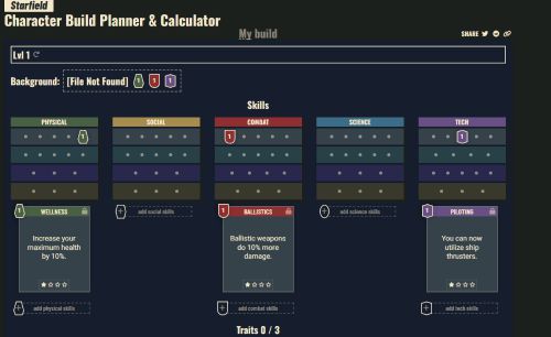玩家福音 星空 网站帮助玩家提前规划游戏角色